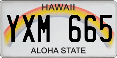 HI license plate YXM665