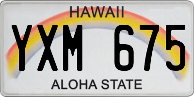 HI license plate YXM675