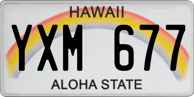 HI license plate YXM677