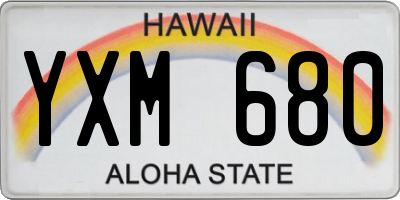 HI license plate YXM680