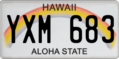 HI license plate YXM683