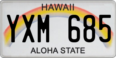 HI license plate YXM685