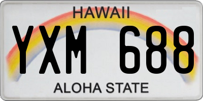 HI license plate YXM688