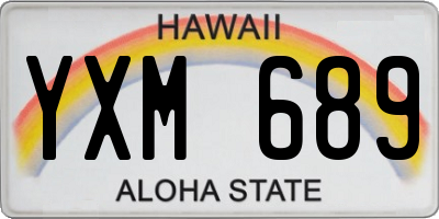 HI license plate YXM689