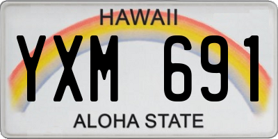 HI license plate YXM691
