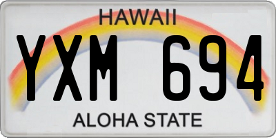 HI license plate YXM694