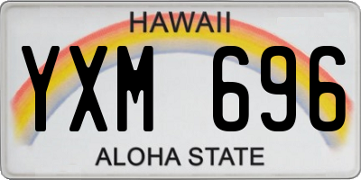 HI license plate YXM696