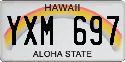 HI license plate YXM697