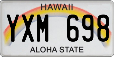 HI license plate YXM698