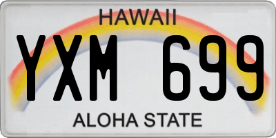 HI license plate YXM699