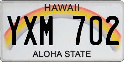 HI license plate YXM702