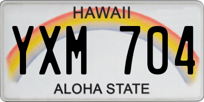 HI license plate YXM704