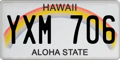 HI license plate YXM706