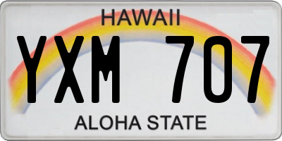 HI license plate YXM707