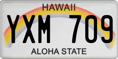 HI license plate YXM709