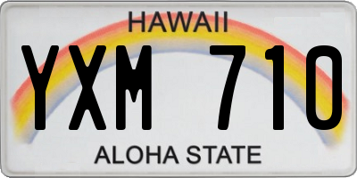 HI license plate YXM710