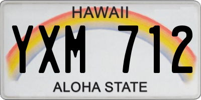 HI license plate YXM712