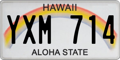 HI license plate YXM714