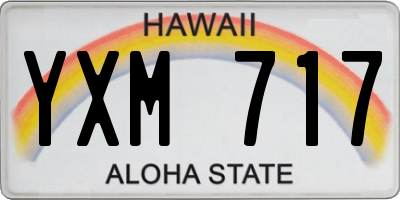 HI license plate YXM717