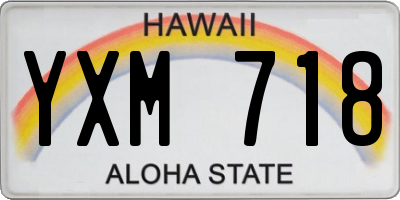 HI license plate YXM718