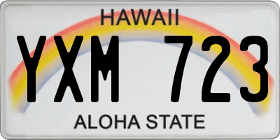 HI license plate YXM723