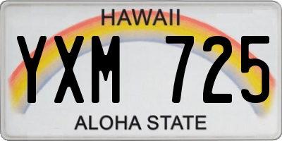 HI license plate YXM725