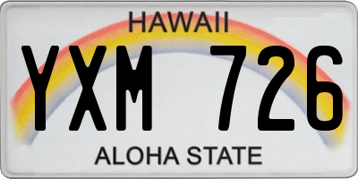 HI license plate YXM726