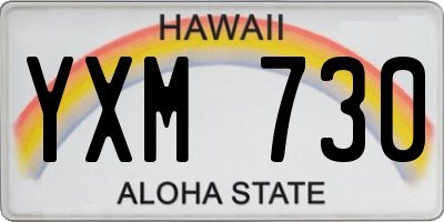 HI license plate YXM730