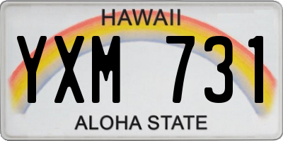 HI license plate YXM731