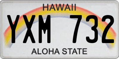 HI license plate YXM732