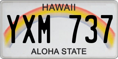 HI license plate YXM737