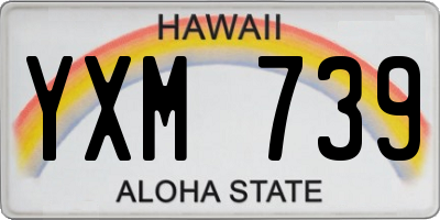 HI license plate YXM739