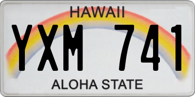HI license plate YXM741