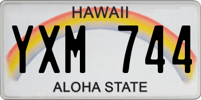 HI license plate YXM744