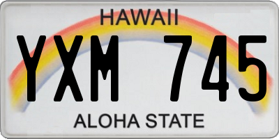 HI license plate YXM745