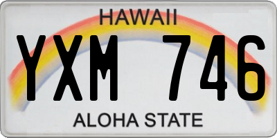 HI license plate YXM746