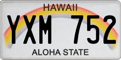 HI license plate YXM752