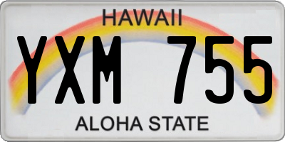 HI license plate YXM755