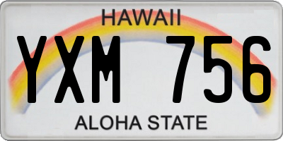 HI license plate YXM756
