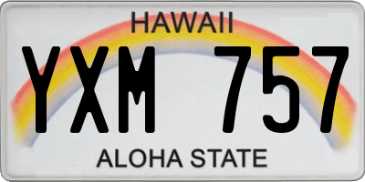 HI license plate YXM757