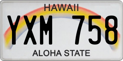 HI license plate YXM758
