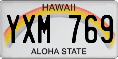 HI license plate YXM769