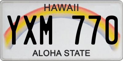 HI license plate YXM770