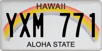 HI license plate YXM771
