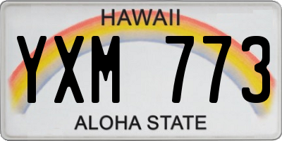 HI license plate YXM773