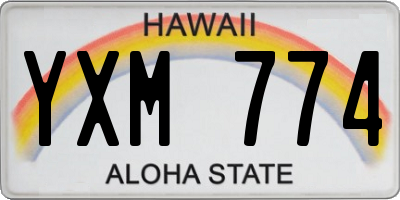 HI license plate YXM774