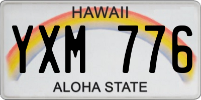 HI license plate YXM776