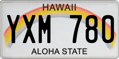 HI license plate YXM780
