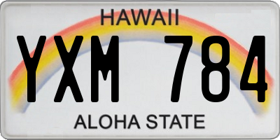 HI license plate YXM784