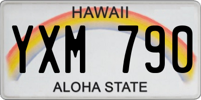 HI license plate YXM790